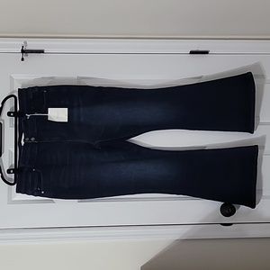 KanCan High Rise Double Waistband Dark Wash Flares 3X